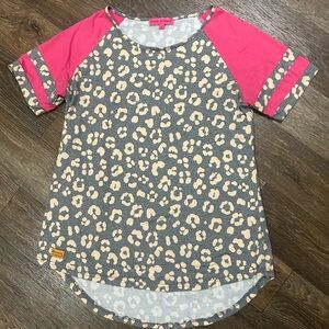 Simply Southern Animal Print Pullover Top Hi-Low